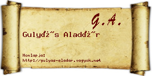 Gulyás Aladár névjegykártya