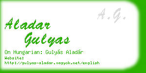 aladar gulyas business card
